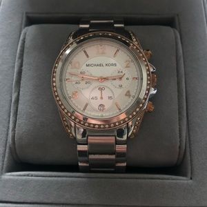 Michael Kors two tone watch with stone surround